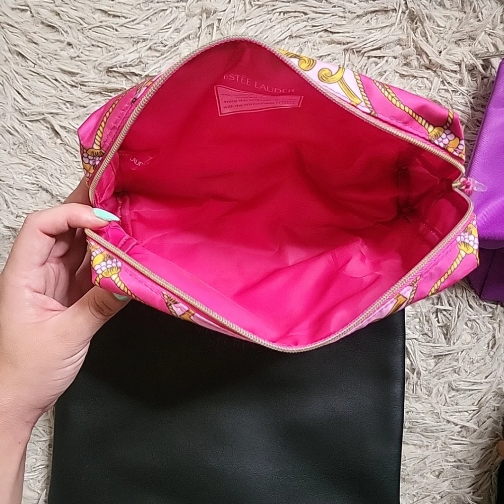 Makeup Bags Bundle Cosmetics Bags Lot Estee Lauder Clarins Clinique Imayla VS ✨️